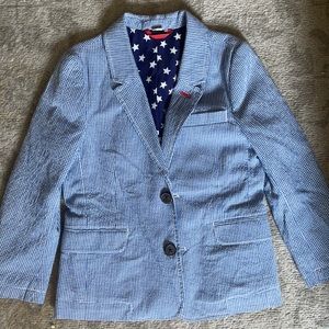 Boys Boden seersucker blazer